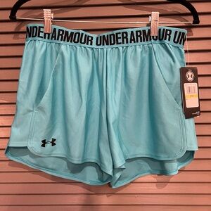 Under Armour Blue Athletic Shorts with Elastic Waistband